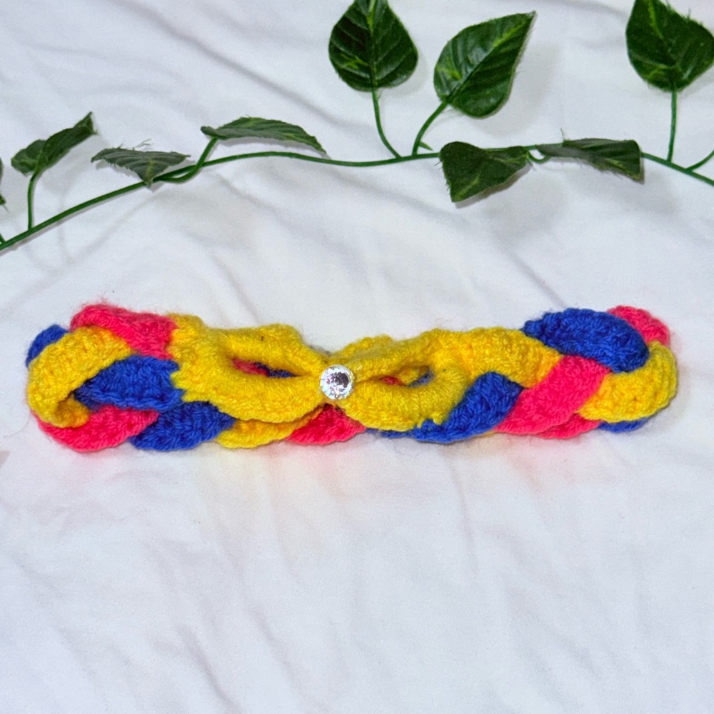Vibrant Multicolor Braided Headband
